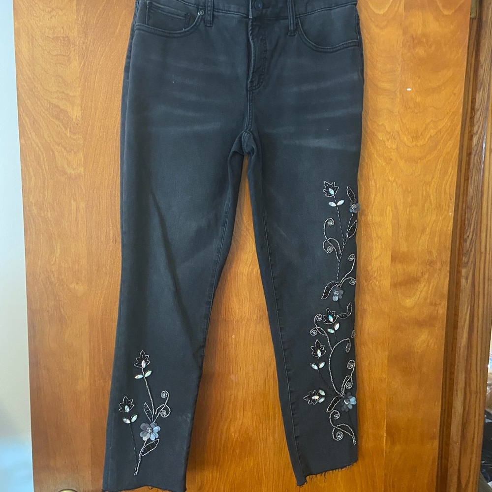 Chico’s embellished slim ankle jean